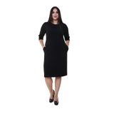 modayız Siyah Cepli Esnek Elbise 34E-1381