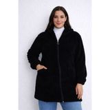 Modaytesettür Welsoft kumaş peluş polar kürklü ceket mont