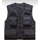 Modazengel Taktik Çok Cepli Avcı ve Balıkçı Yeleği(Kalıp Dardır Lütfen Üst Beden Sipariş Ediniz) - 4XL - Silver - Siyah