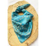 MODAZEY Badem Çiçeği Desenli Fular (55 Cm*55 Cm)