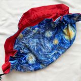 ModaZey Glowing Starry Desenli Büzgülü Makyaj Çantası - Aqua Mavisi