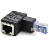 MODDESTORE 3752 Rj45 Dişi Erkek 90 Derece Cat İnternet Ethernet Kablo Uç Çevirici Adaptör Dişi Erkek Rj45 Cat5 Cat6 Cat7 uyumlu 90 derece çevirici dönüştürücü adaptör.