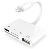 MODDESTORE Lightning iphone Uyumlu Lightning To USB Lightning Micro Sd Tf Kart Okuyucu Çevirici Dönüştürücü Adaptör+MicroSd+Sd+Usb girişler 3343