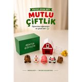 ModduLoop Çiftlik Oyun Seti | Montessori İlhamlı Eğitici Oyuncak Hayvan ve Aksesuarlar, İnek At Tavuk Keçi Domuz Ahır – Mutlu Çiftlik