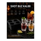 Mode Cool 4’lü Shot Buz Kalıbı Silikon Kalıp | Kokteyl, Çikolata, Mum ve Sabun Yapımı İçin Çok Amaçlı Kalıp