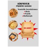 Mode Cool 50 Adet Airfryer Pişirme Kağıdı Hava Fritözü Kare Model Pişirme Kağıdı Airfryer Yağsız Fritöz