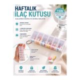 Mode Cool Haftalık 7 Günlük İlaç Kutusu | Şeffaf Taşınabilir Hap Düzenleyici | Günlük İlaç Saklama ve Seyahat Kutusu