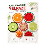 Mode Cool Katlanabilir Meyve Desenli Kase | Taşınabilir Kumaş Atıştırmalık Kabı | Piknik, Kamp ve Seyahat İçin Pratik Kase