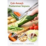 Mode Cool Paslanmaz Çelik Soyucu – Julienne Sebze & Meyve Soyacağı, İnce Dilimleyici