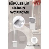 Mode Cool Silikon Banyo Tuvalet Klozet Temizleme Fırçası Ve Yapışkanlı Tutucu Bükülebilir Wc Fırçası