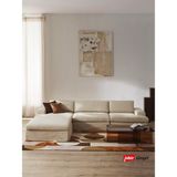 Mode Siesta Pro Kuş Tüyü Köşe Koltuk Takımı 4 Modül 05 Bej Keten Kumaş Işbir Sünger(Dairenize Teslim)