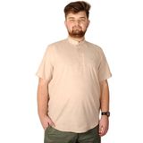 Mode XL 20387 Bej Hakim Yaka Erkek T-Shirt