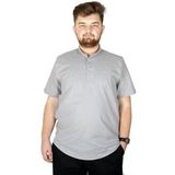 Mode XL 20387 Gri Hakim Yaka Erkek T-Shirt