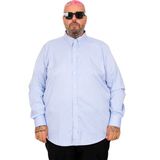 Mode XL 20399 Beyaz Saten Çizgili Erkek Gömlek