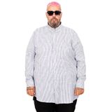 Mode XL 20399 Koyu Mavi Saten Çizgili Erkek Gömlek