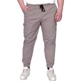 Mode XL 21911 Taş Rengi Keten Kargo Jogger Erkek Pantolon