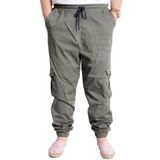 Mode XL 21911 Valencia Haki Keten Kargo Erkek Jogger Pantolon
