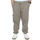 Mode XL 21927 Bej Doğa Gabardin Kargo Jogger Erkek Pantolon