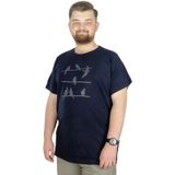 Mode XL 22172 Birds Lacivert Erkek T-shirt