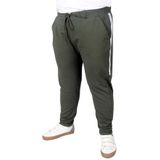 Mode XL 22509 Stripe Haki Erkek Eşofman Altı