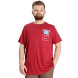 Mode XL 23139 Establisment Bordo Erkek T-Shirt