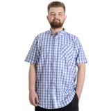 Mode XL 23301 Mor Ekose Kısa Kollu Erkek Gömlek