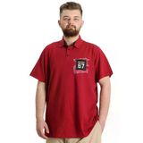 Mode XL 23332 Nyc Bordo Parçalı Erkek Polo T-Shirt