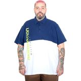 Mode XL 25318 İndigo Parçalı Polo Yaka Erkek T-shirt