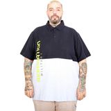 Mode XL 25318 Lacivert Parçalı Polo Yaka Erkek T-shirt