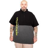 Mode XL 25318 Siyah Parçalı Polo Yaka Erkek T-shirt
