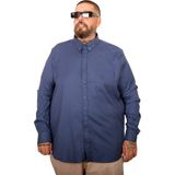 Mode XL 25604 İndigo Cepli Gabardin Erkek Gömlek