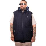 Mode Xl Battal Beden Erkek Kapitone Yelek U25717 Lacivert - 7XL