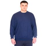 Mode XL Büyük Beden Erkek Bisiklet Yaka Sweatshirt Selanik U24441 İndigo INDIGO