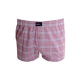 Mode XL Büyük Beden Erkek Boxer Desenli Poplin 6348 Siyah-Kırmızı SIYAH