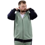 Mode XL Büyük Beden Erkek Eşofman Üstü Fermuarlı Kapüşonlu SPORT U24523 Çağla CAGLA