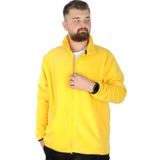 Mode XL Büyük Beden Erkek Fermuarlı Polar Hırka Dik Yaka 22550 Sarı SARI