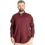 Mode XL Büyük Beden Erkek Gömlek U.Kol Tom Oxford 23303 Bordo BORDO