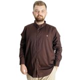 Mode XL Büyük Beden Erkek Gömlek U.Kol Tom Oxford 23303 Kahverengi KAHVE
