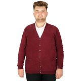 Mode XL Büyük Beden Erkek Hırka Vanize Selanik Düğmeli 20548 Bordo BORDO