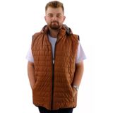 Mode Xl Büyük Beden Erkek Kapitone Yelek U24702 Kahverengi