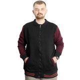 Mode XL Büyük Beden Erkek Kolej Mont 22618 Siyah-Mürdüm SIYAH-MURDUM