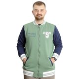 Mode XL Büyük Beden Erkek Kolej Mont Baskılı Ceket 23631 Çağla CAGLA