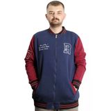 Mode Xl Büyük Beden Erkek Kolej Mont Fermuarlı Ceket Reputatıon 23634 İndigo