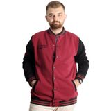 Mode XL Büyük Beden Erkek Kolej Mont Spor Ceket 23628 Bordo BORDO