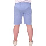 Mode Xl Büyük Beden Erkek Şort Düz Waffle 23498 Mavi - 4XL