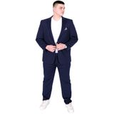 Mode XL Büyük Beden Erkek Takım Elbise Zara Tintin Basic 24020 Lacivert LACİVERT