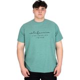 Mode Xl Büyük Beden Erkek Tişört Baskılı Los Angeles Waffle U25001 Çağla - Çağla Yeşili - 5XL