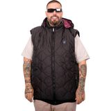 Mode Xl Büyük Beden Kapitone Yelek U25719 Sıyah Rugan - 6XL