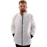 Mode Xl Erkek Büyük Beden Dik Yaka Ribanalı Kol Fermuarlı Mont U24611 Ekru - 5XL
