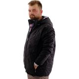 Mode Xl Erkek Büyük Beden Kalın Kapitone Mont Çıkarılabilir Kapüşonlu U24602 Siyah - 4XL